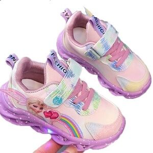 Kids Girls Elsa Sneakers Shoes